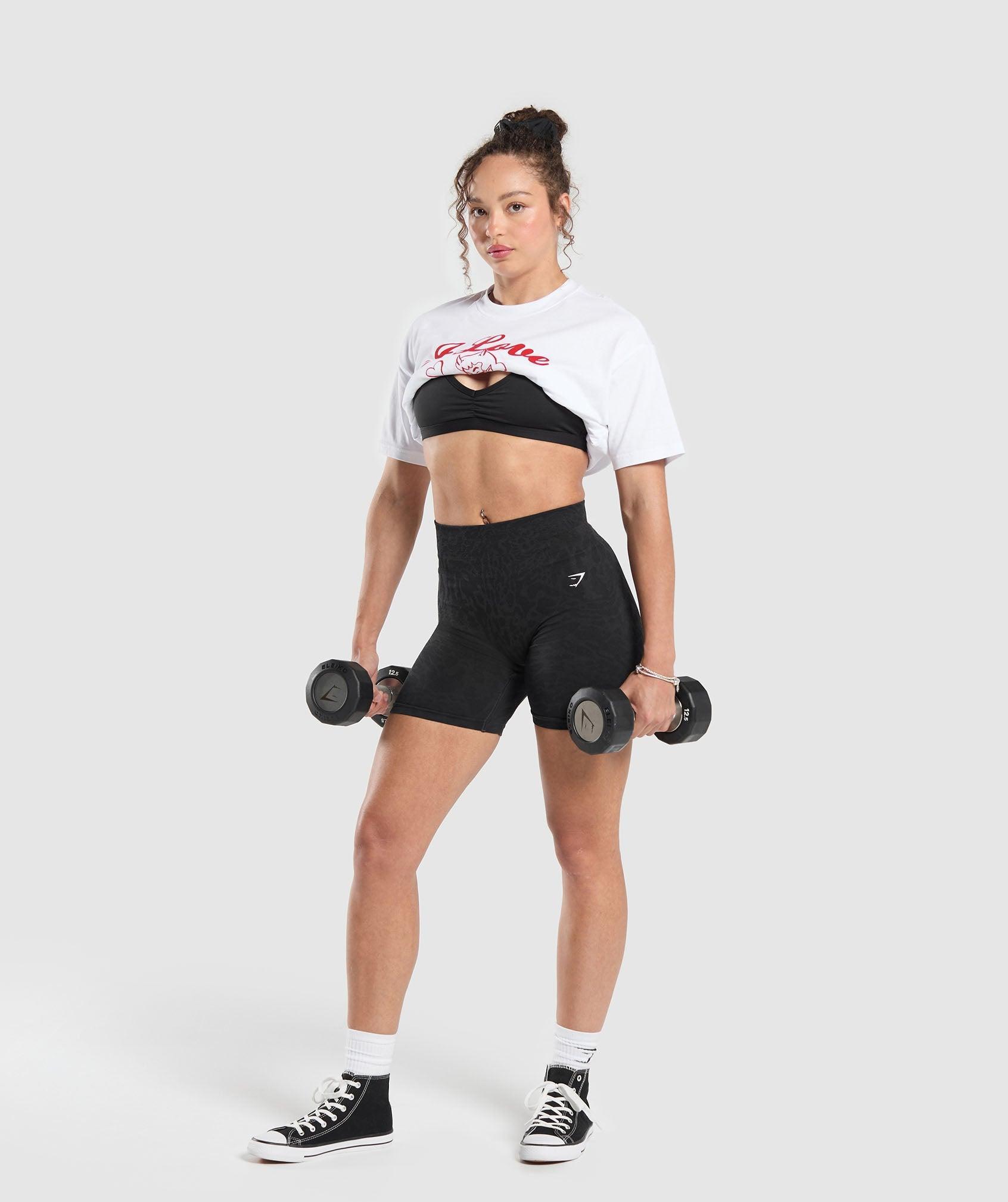 I Love Squats Graphic Oversized Tee Product Image