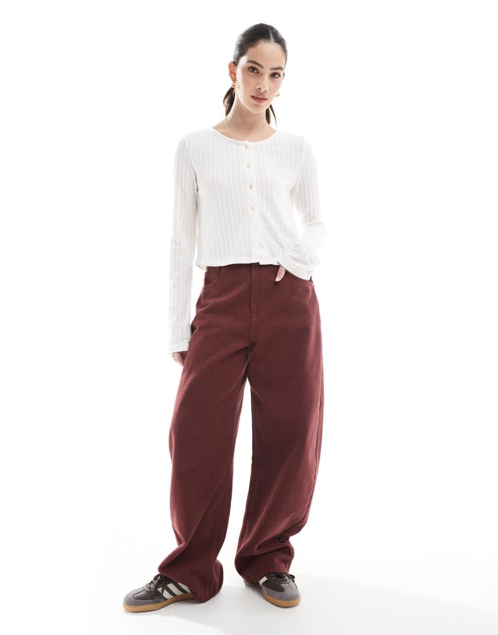 Pieces pointelle cardigan in cloud white Product Image