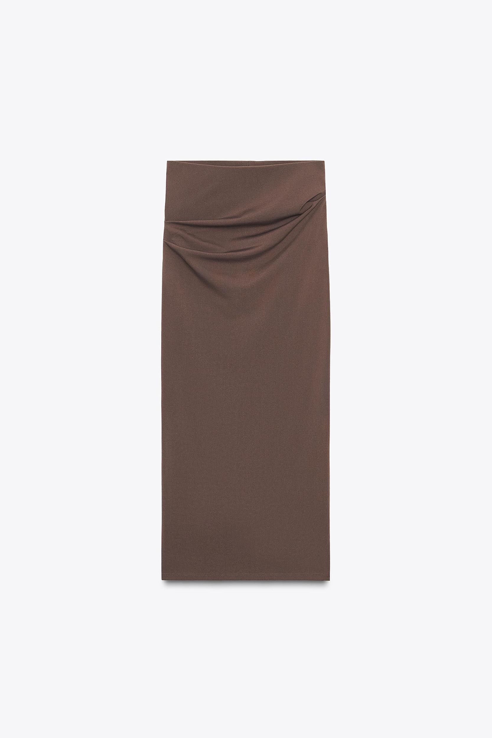 TEXTURED MIDI SKIRT Product Image