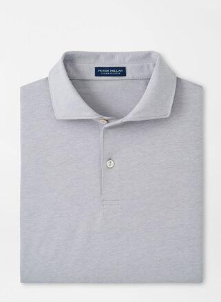 Peter Millar Mens Albatross Cotton Blend Piqu Polo | Color: Gale Grey | Size: XL Product Image