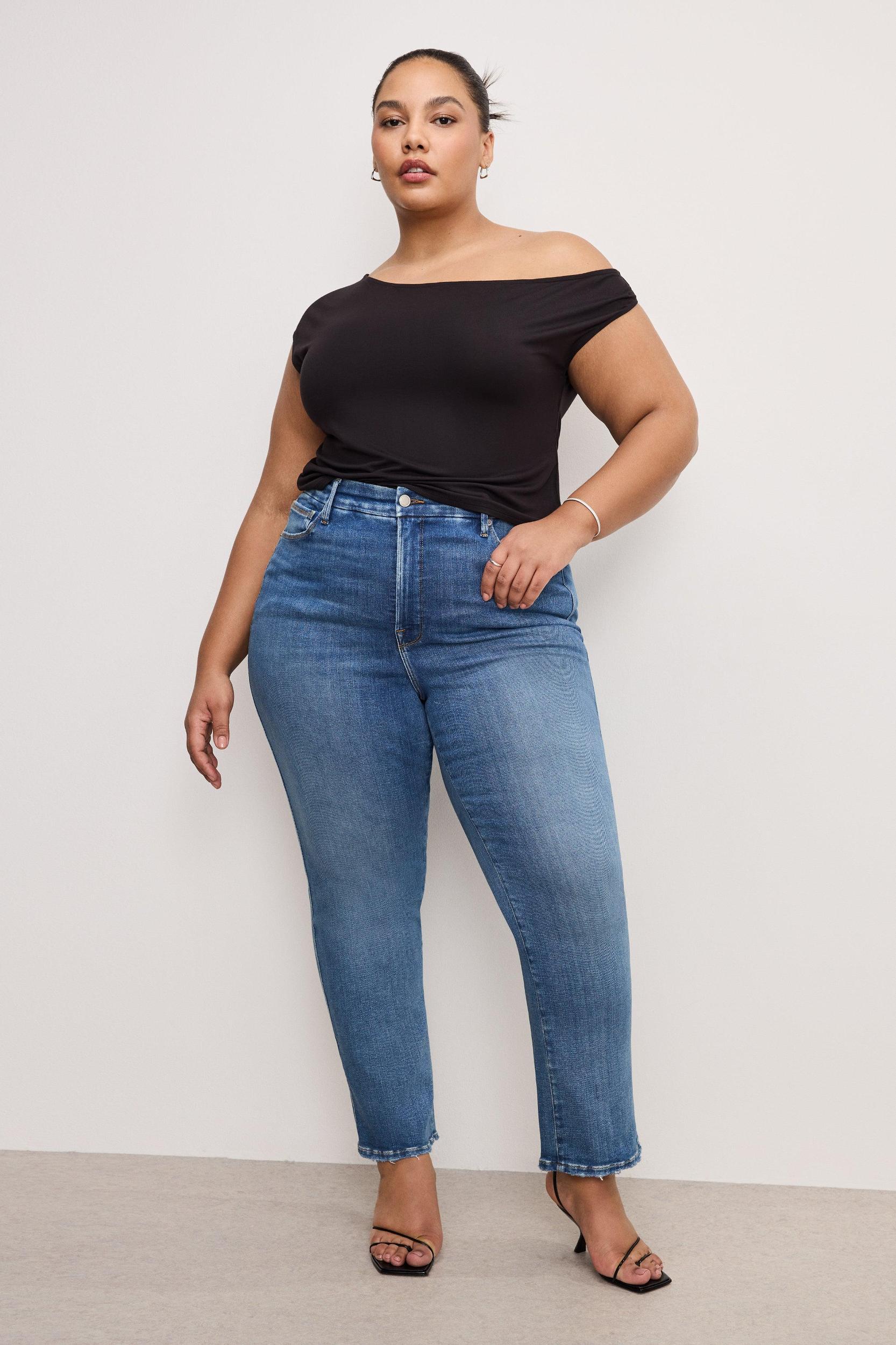 STRETCH JERSEY ASYMMETRIC TOP | BLACK001 Product Image