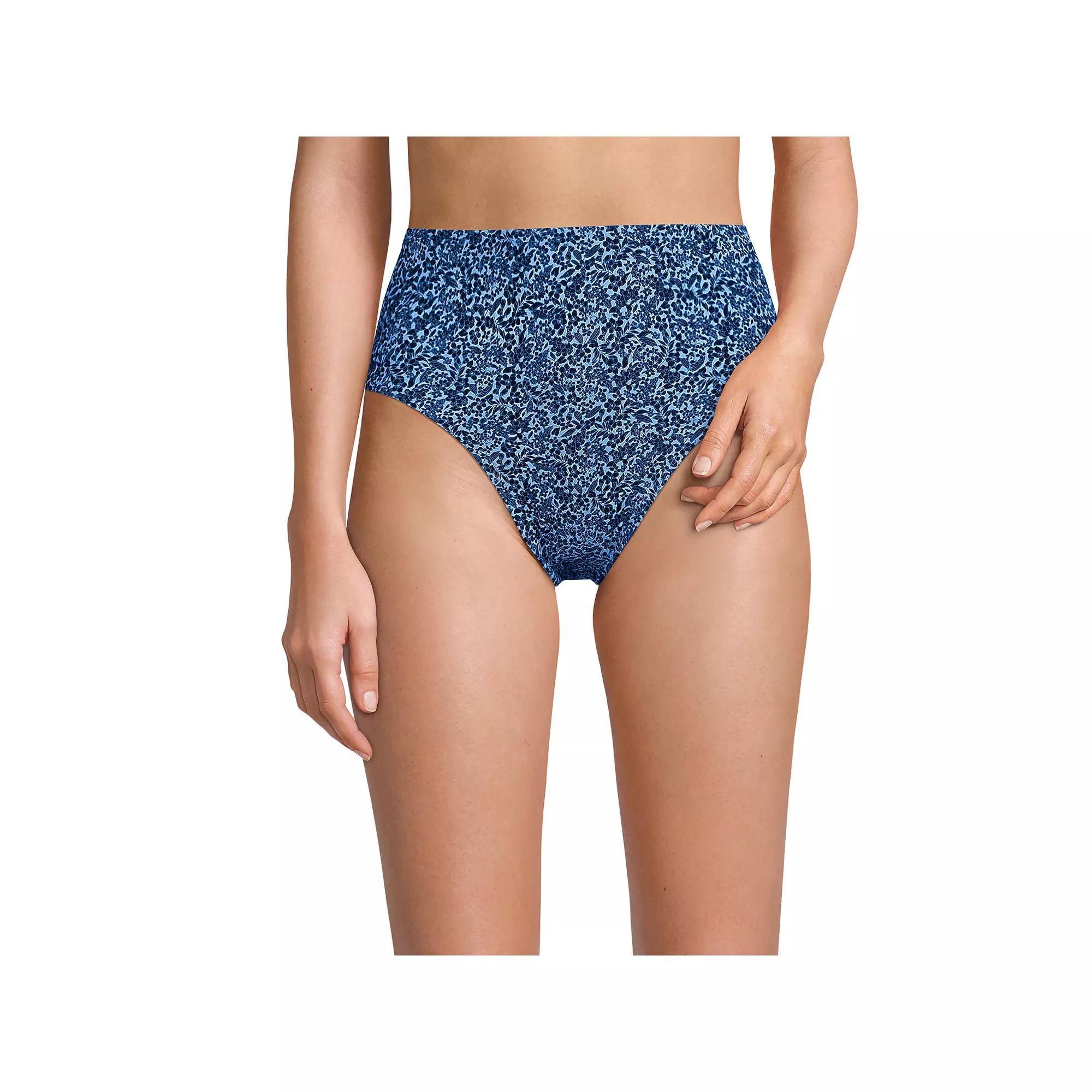 Women's Lands' End Smoothing High Waisted Bikini Bottoms,  Product Image