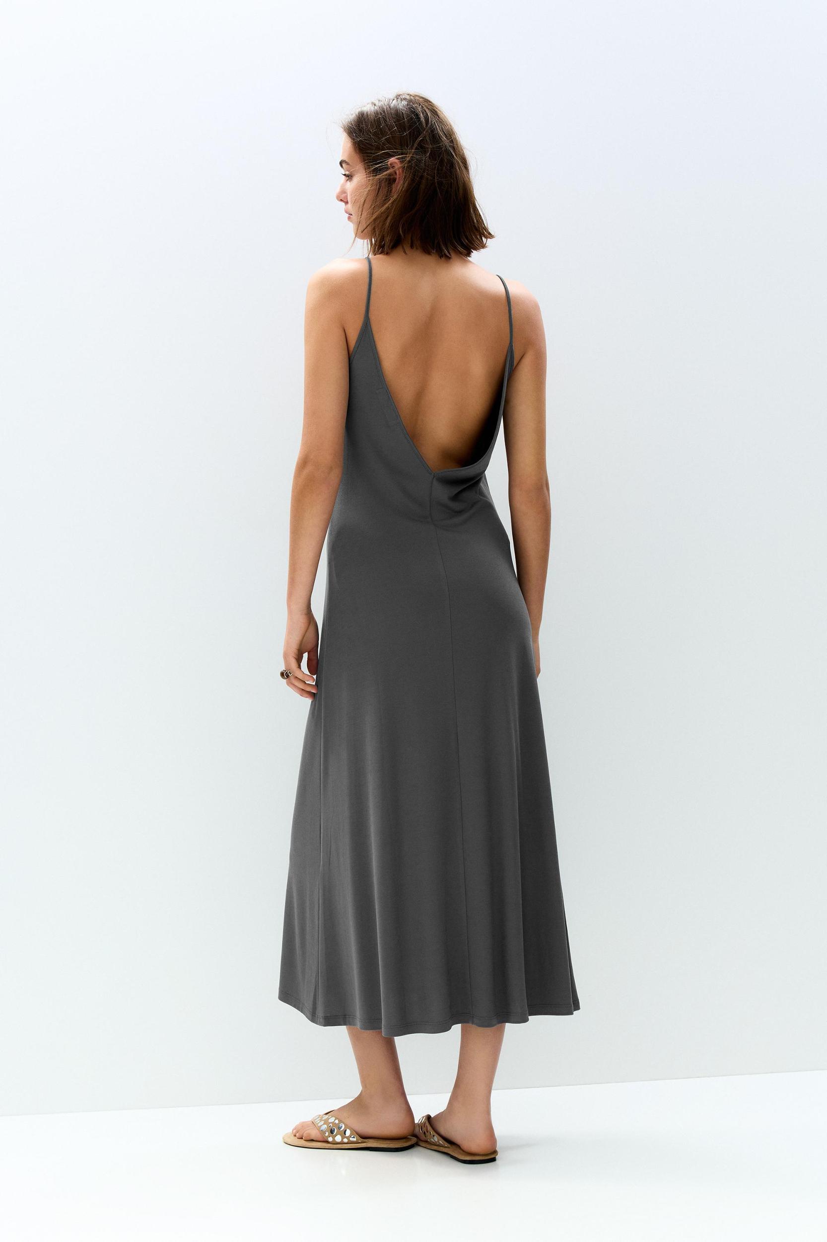 Flowing strappy midi dress Product Image