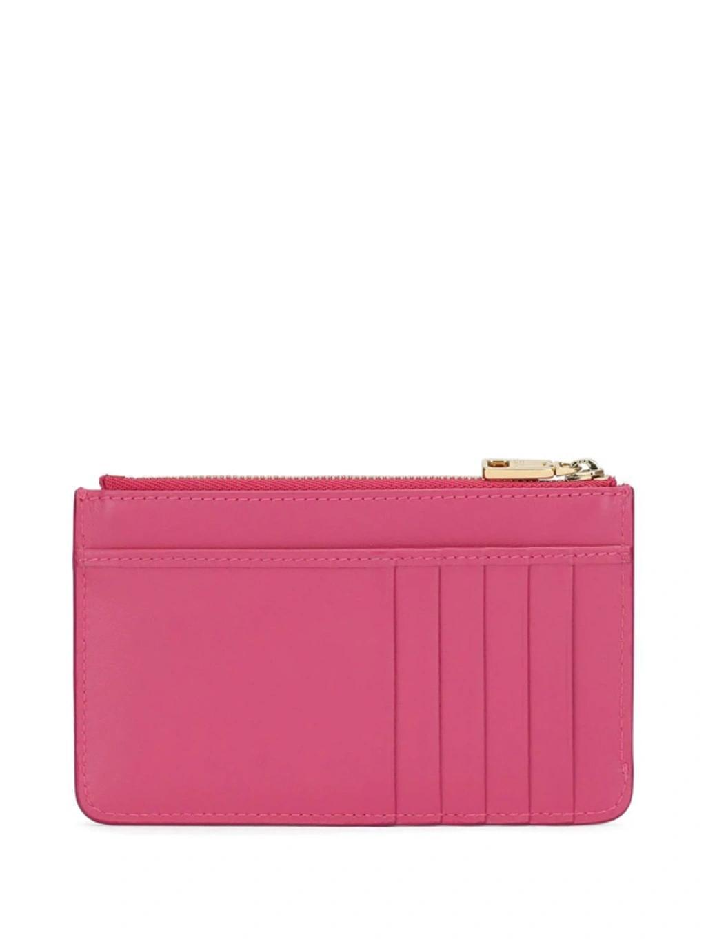 DOLCE & GABBANA Dg Logo Zip Purse In Pink Product Image