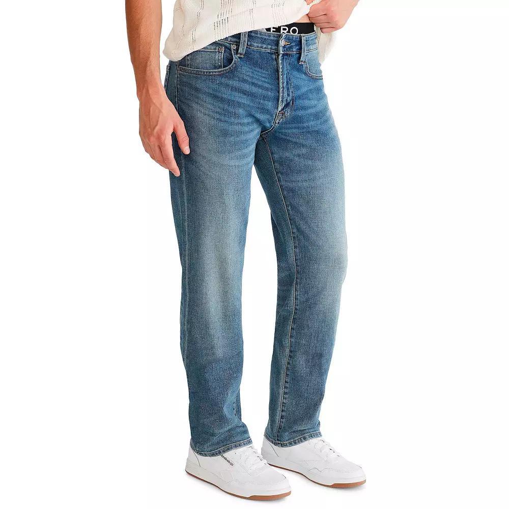 Men's Aeropostale Straight Cut Jeans, Size: 30 X 32, Medium Blue Product Image