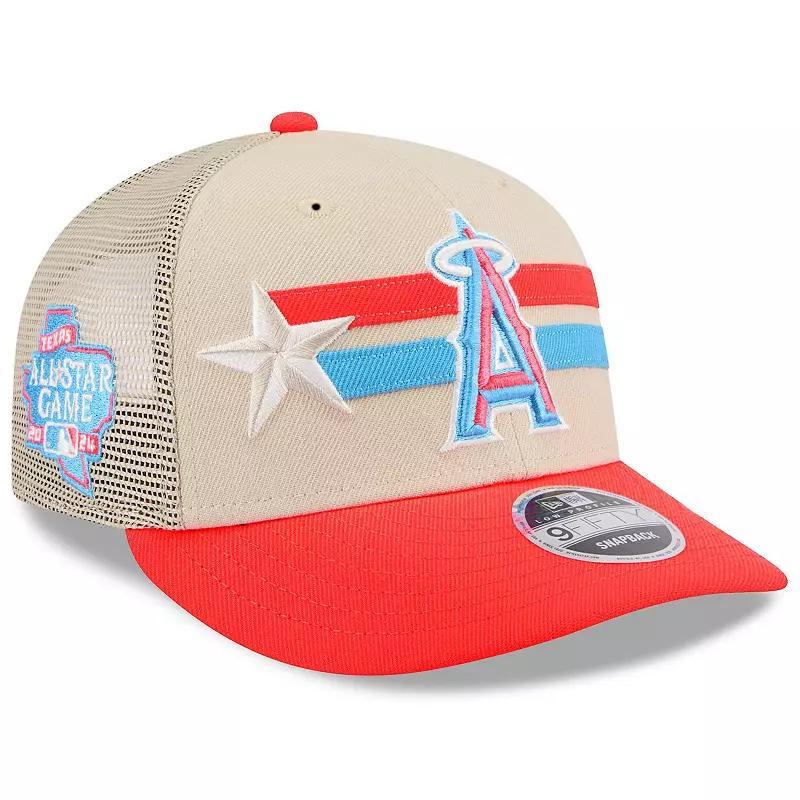 Mens New Era Cream Los Angeles Angels 2024 MLB All-Star Game Meshback Low Profile 9FIFTY Snapback Hat Product Image