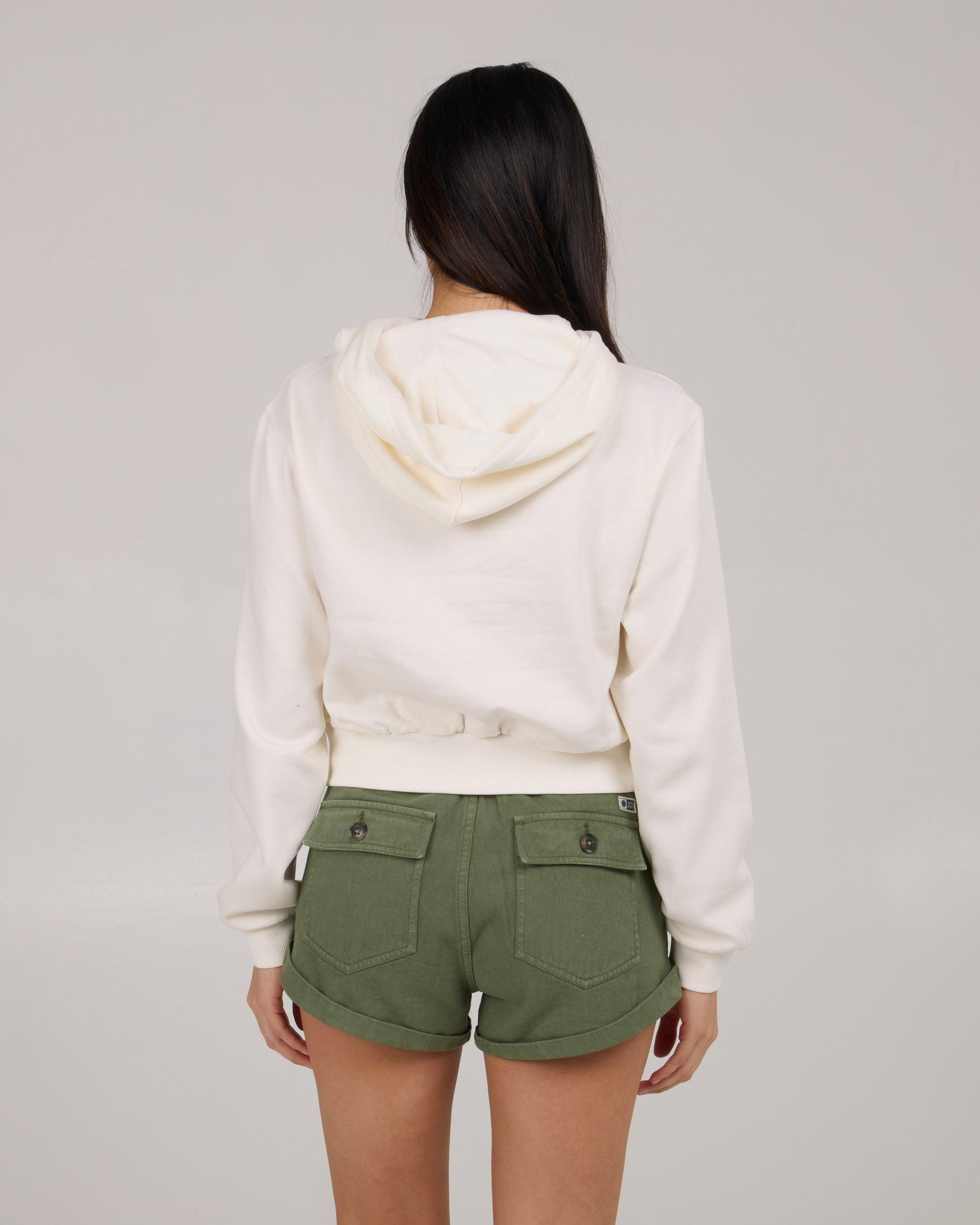 Daybreak Crop Hoodie - Off White Female Product Image