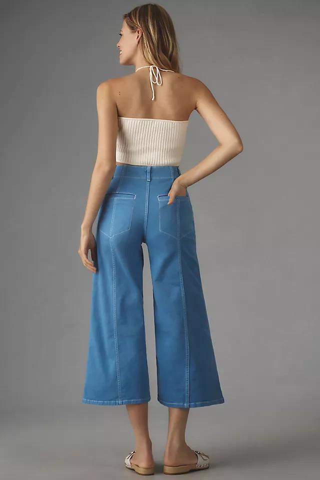 The Delaney Crop Clean-Seamed High-Rise Wide-Leg Jeans by Maeve Product Image