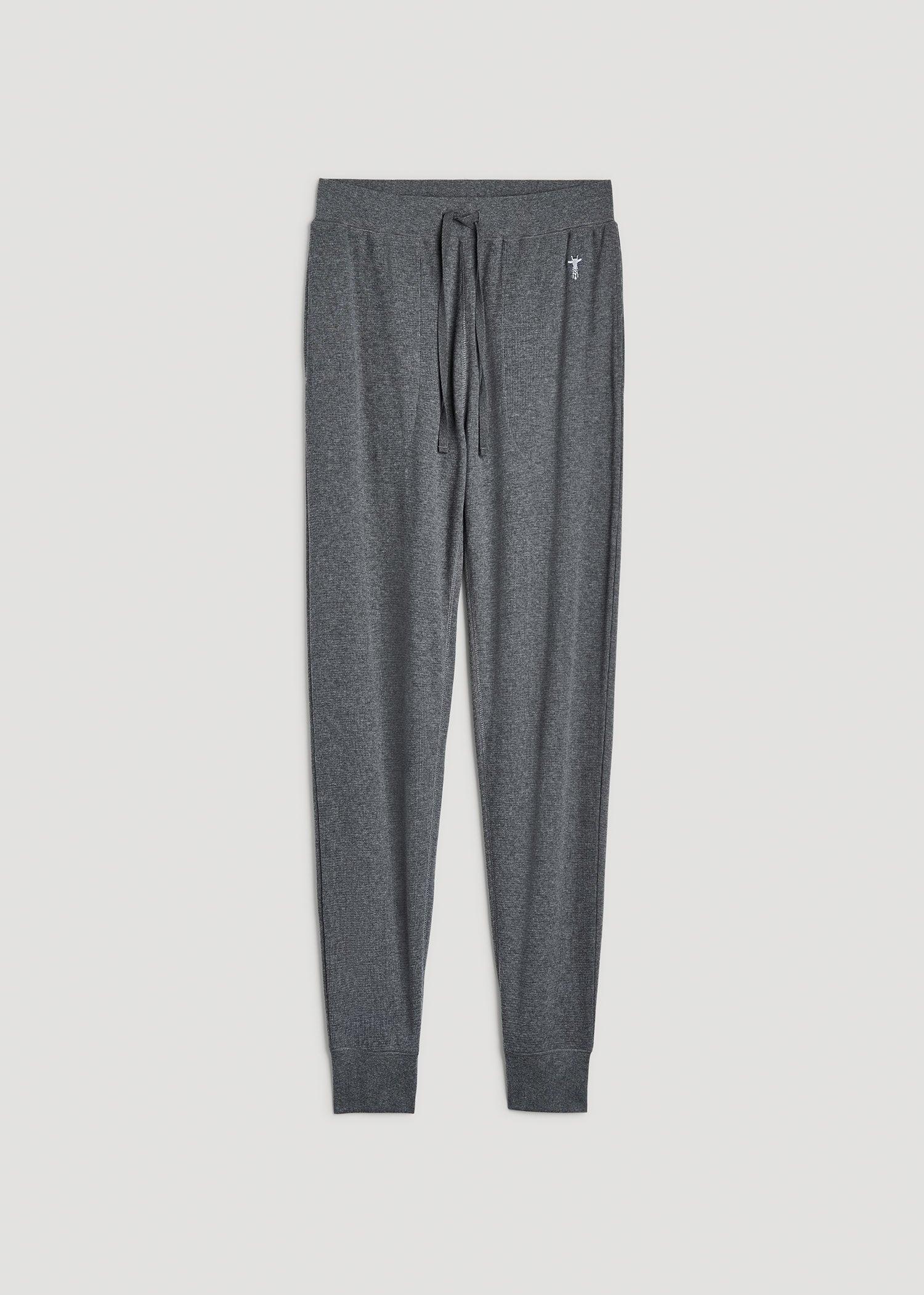 Waffle-Knit Lounge Jogger for Tall Men in Stone Grey Mix Male Product Image