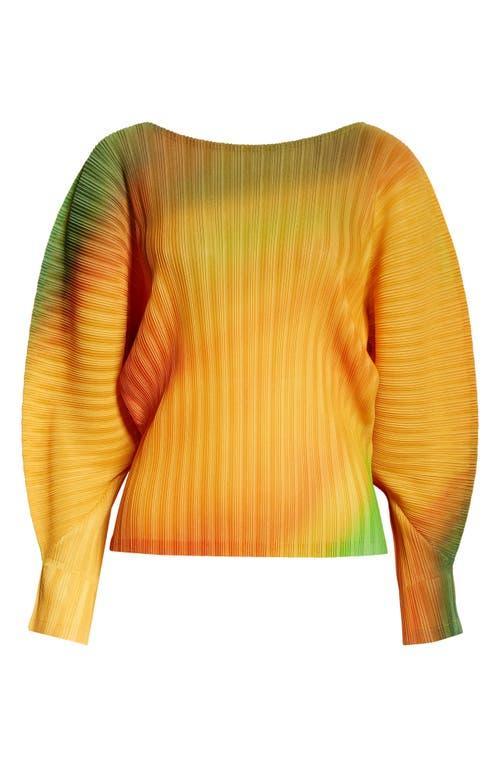 Womens Melty Abstract Ribbed Long-Sleeve Top Product Image