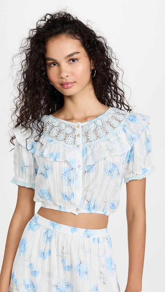 LoveShackFancy Elania Crop Top | Shopbop Product Image