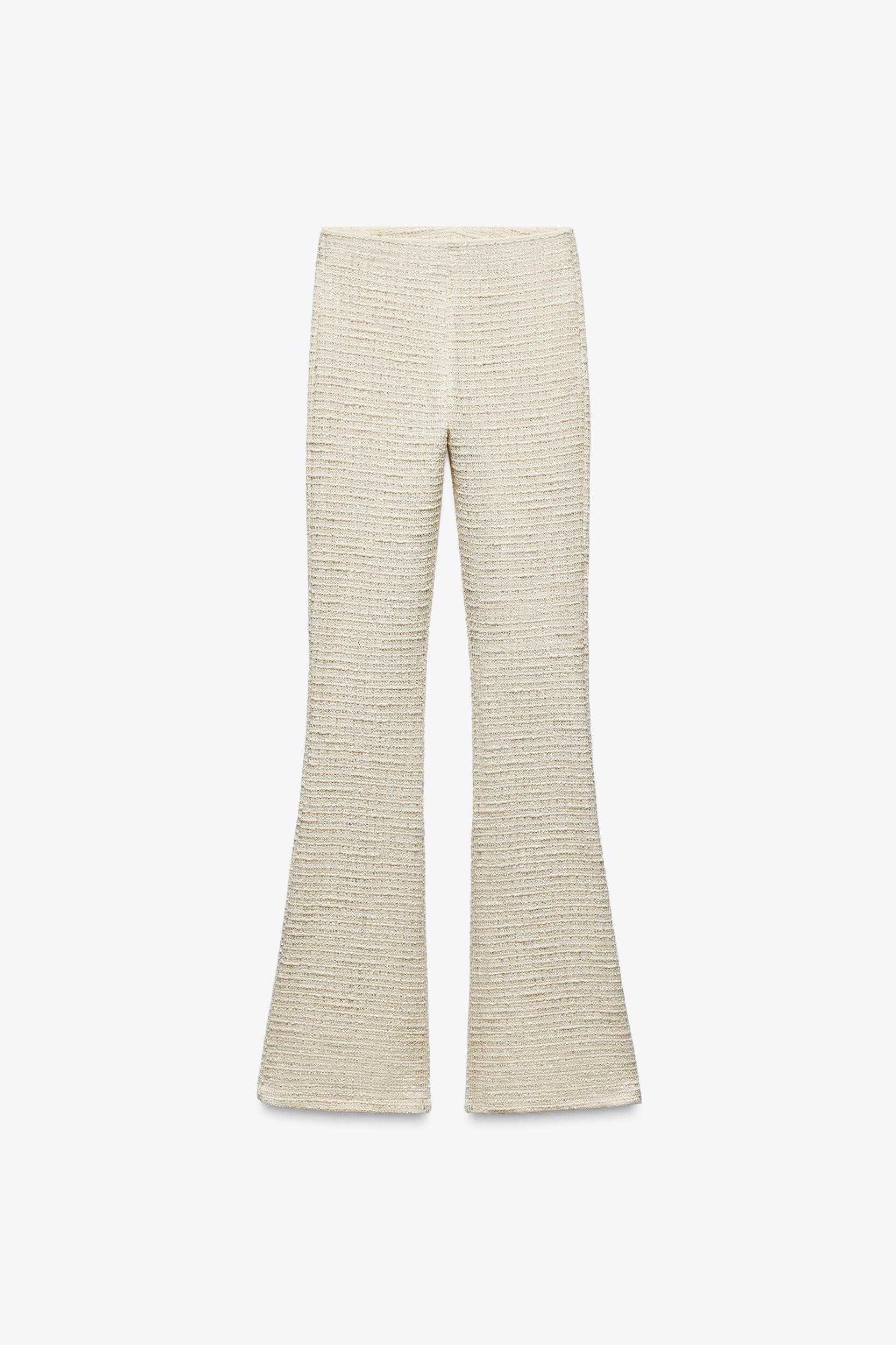 TEXTURED FLARED PANTS Product Image