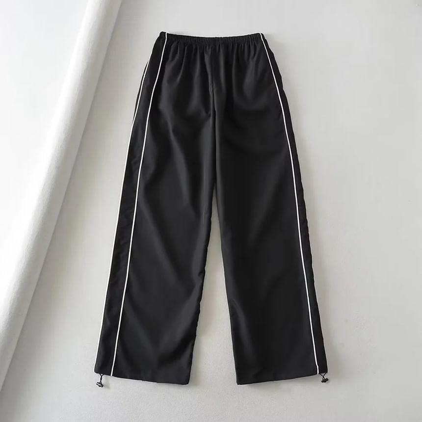 High Rise Drawstring-Cuff Sweatpants Product Image
