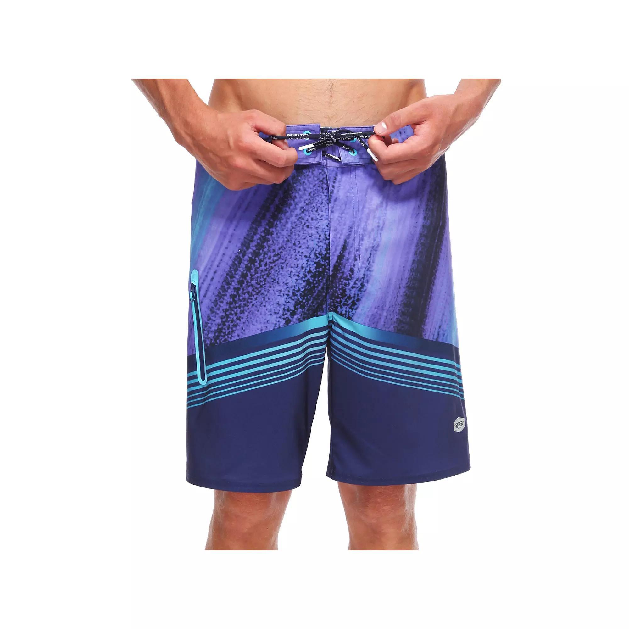 Men's Rokka&Rolla 9" Board Shorts, Size: 37, Light Stripe Product Image