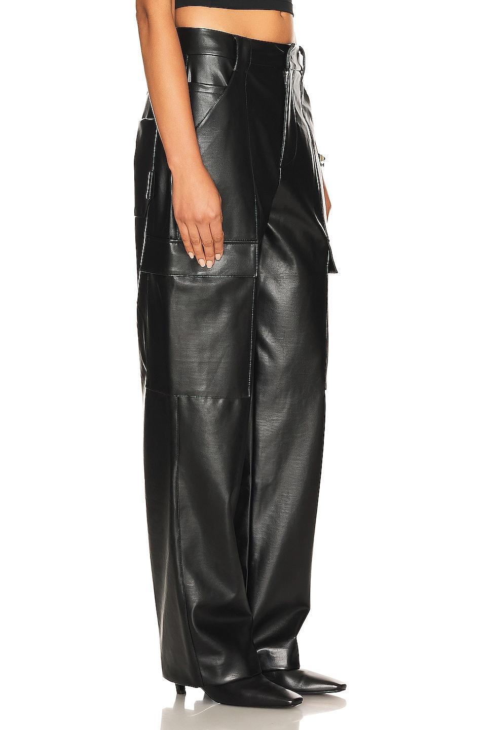 Waterbased Faux Leather Cargo Pant Helsa Product Image