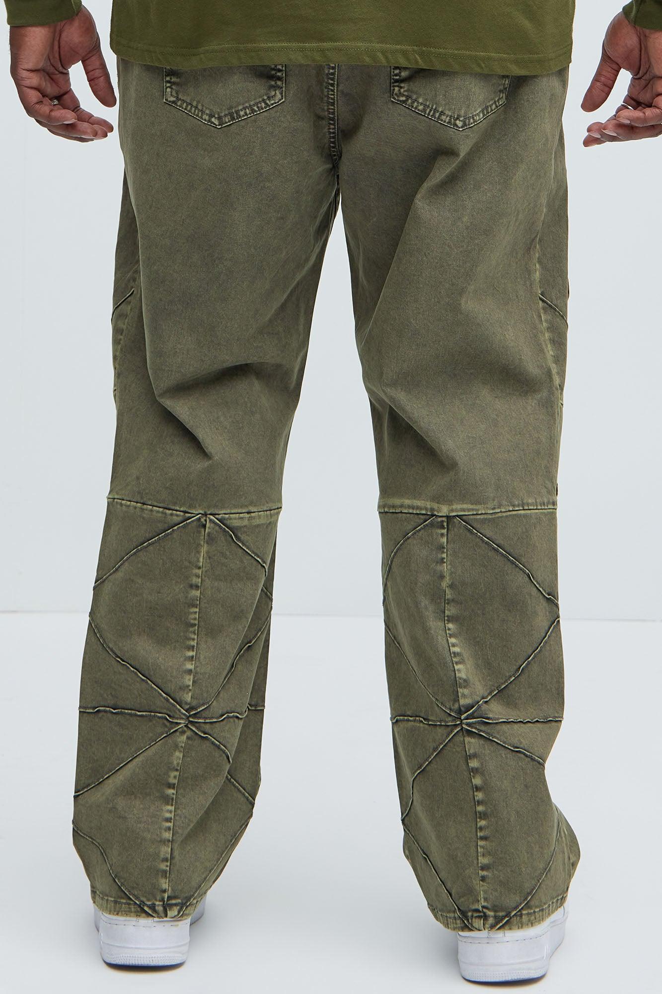 Go Time Straight Cargo Jeans - Olive Product Image