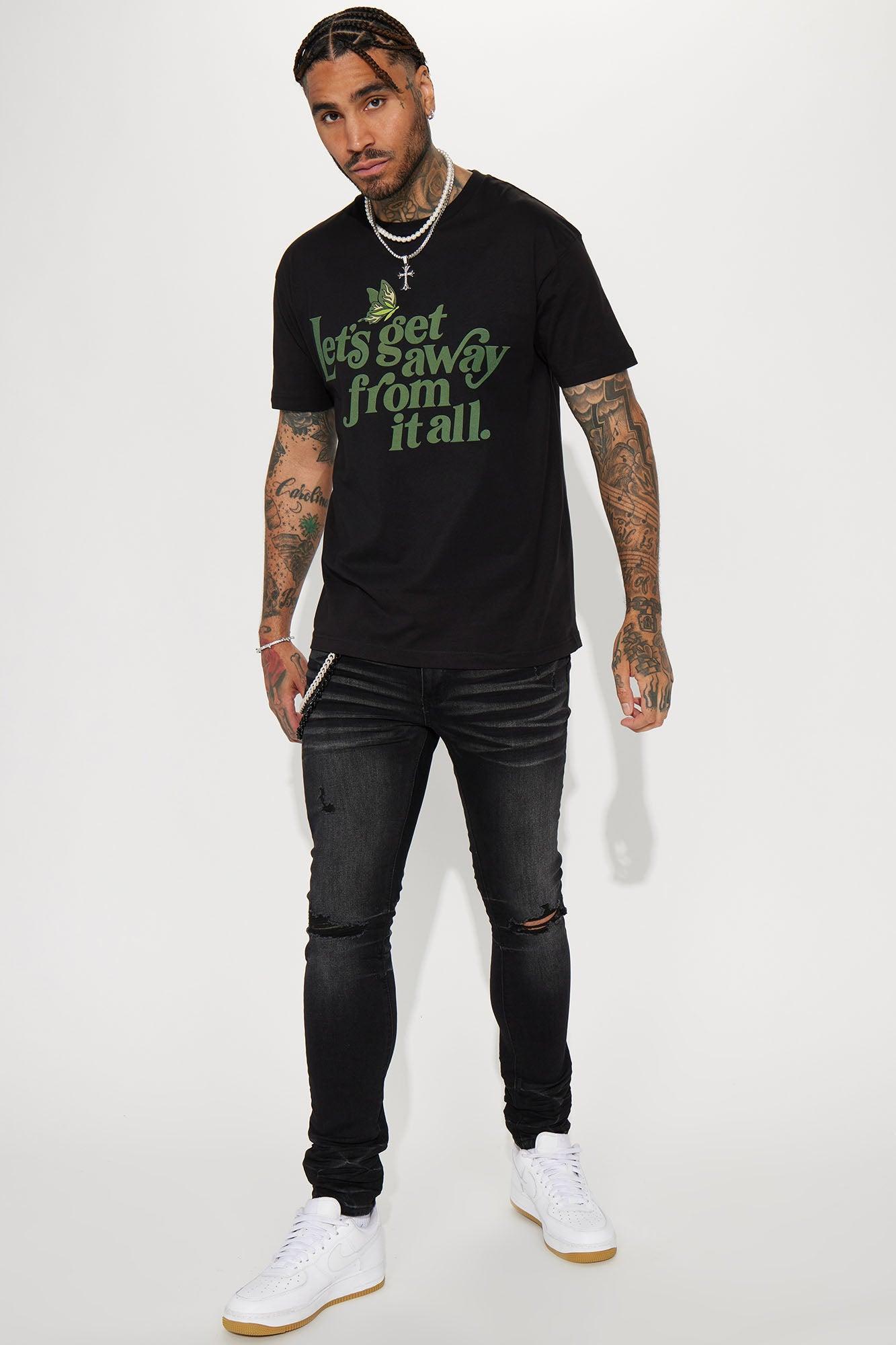 Let's Get Away Short Sleeve Tee - Black Product Image