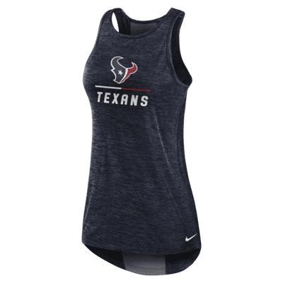 Women's Nike Navy Houston Texans High Neck Performance Tank Top, Size: Medium, Blue Product Image