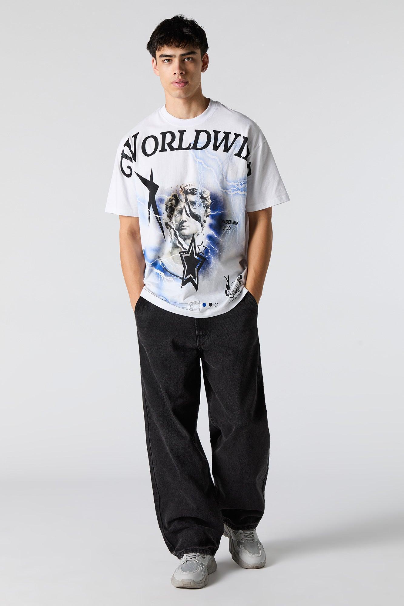 Worldwide Graphic Relaxed T-Shirt Male Product Image