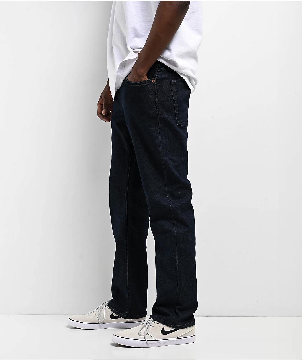 Volcom Solver Dark Blue Denim Jeans Product Image