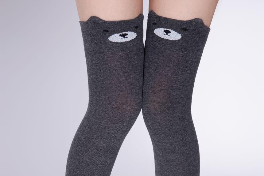 Cartoon Print Over-the-Knee Socks Product Image