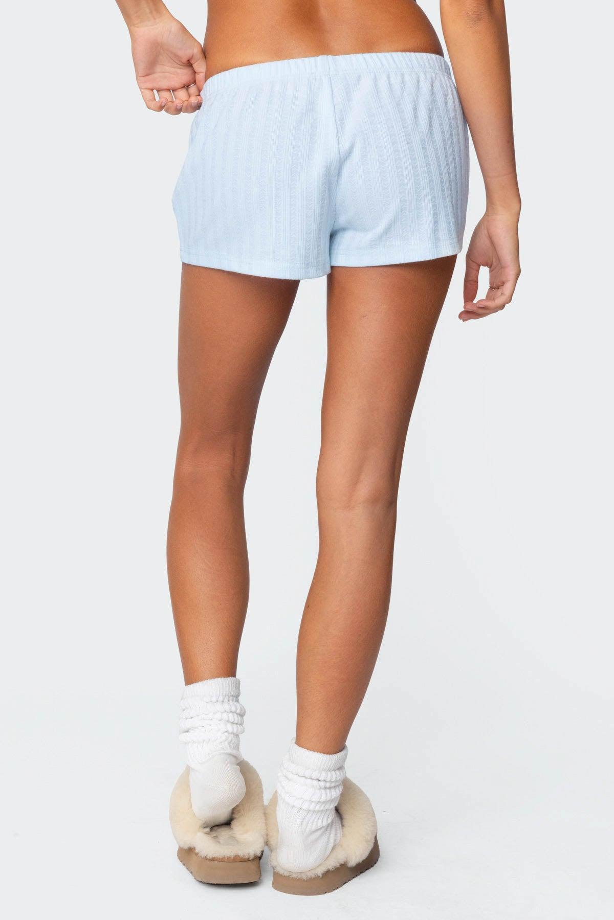 Irene Low Rise Pointelle Micro Shorts Product Image