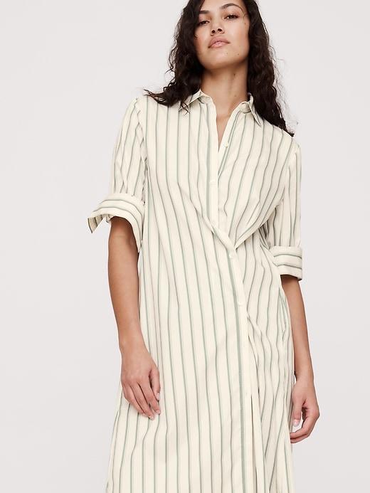 Poplin Asymmetrical Shirt Dress Product Image