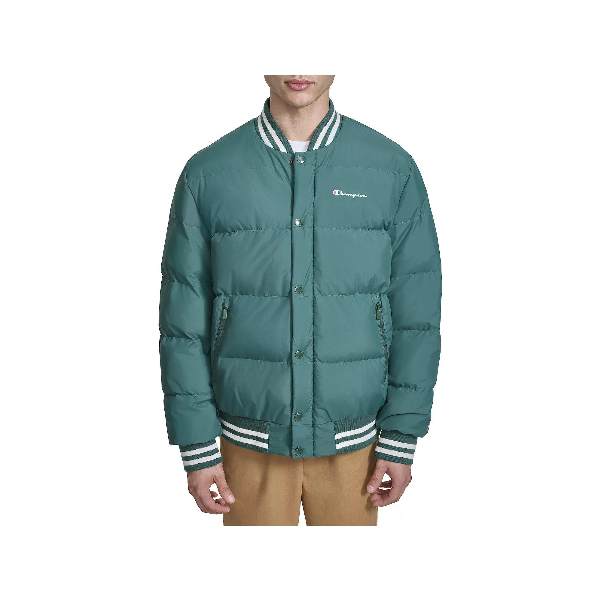 Men's Champion® Quilted Varsity Puffer Bomber Jacket,  Product Image
