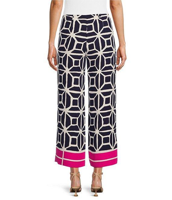 Trina Turk Orlett Printed Georgette Flat Front Cropped Coordinating Pants Product Image