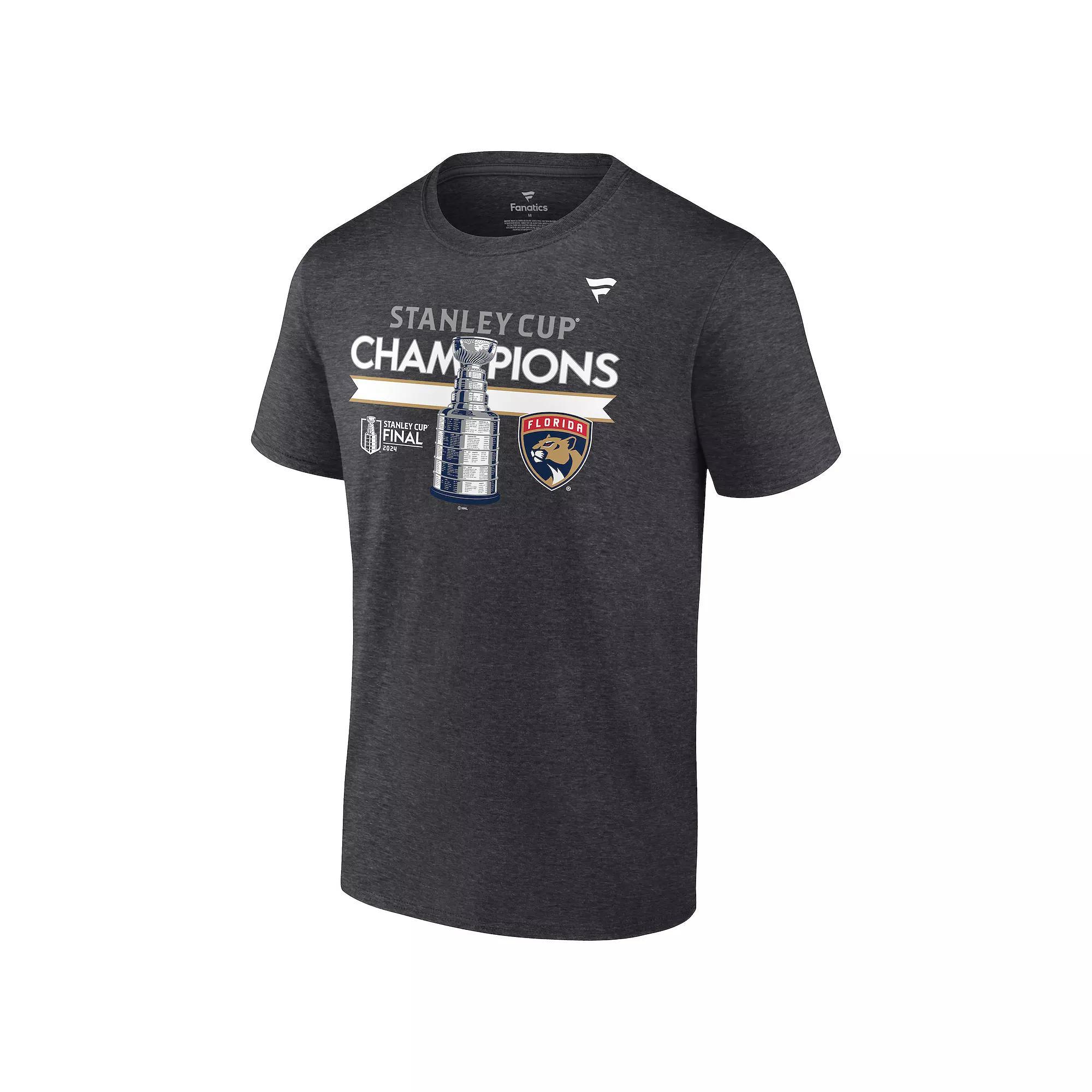 Men's Fanatics Florida Panthers 2024 NHL Stanley Cup Champs Locker Room Tee, Size: 4XL, Pnt Gray Product Image