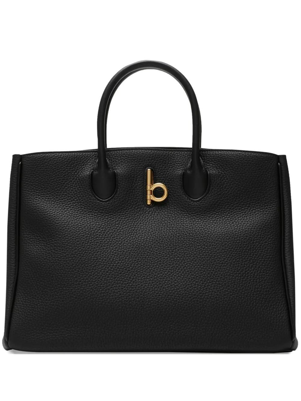 BURBERRY Small Rocking Horse Tote Handbag Handbag In Black Product Image