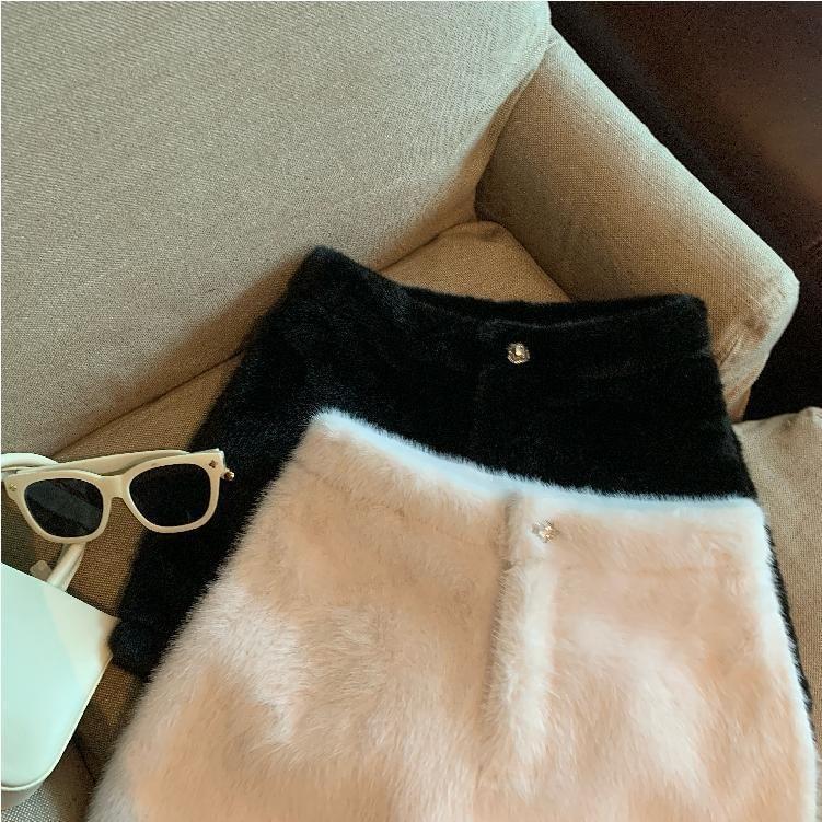 High Waist Fluffy Shorts Product Image