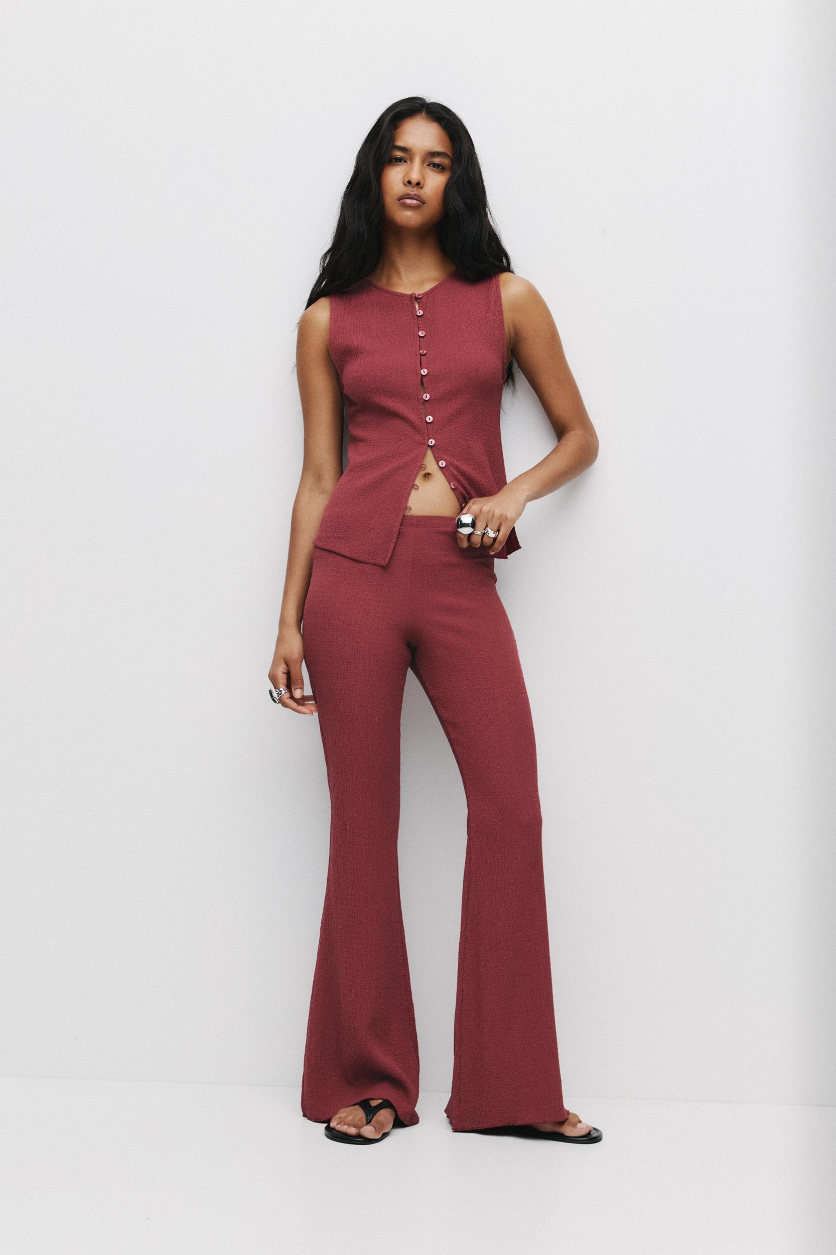 Flared crepe pants Product Image