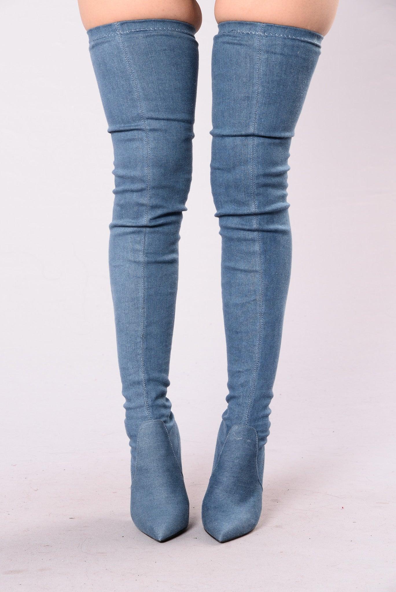 Denim Daze Boot - Denim Product Image
