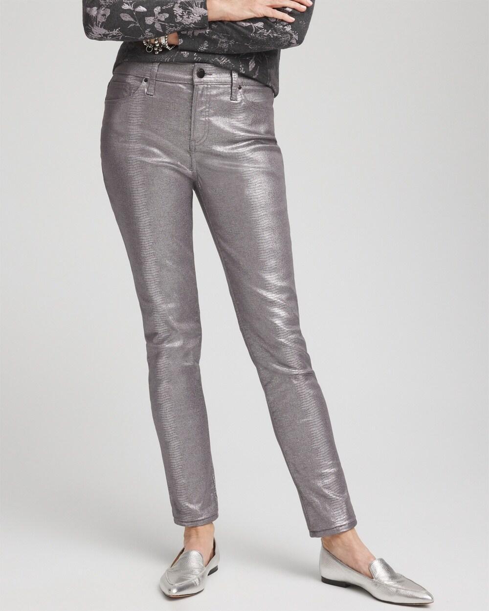 Girlfriend Coated Ankle Jeans Product Image