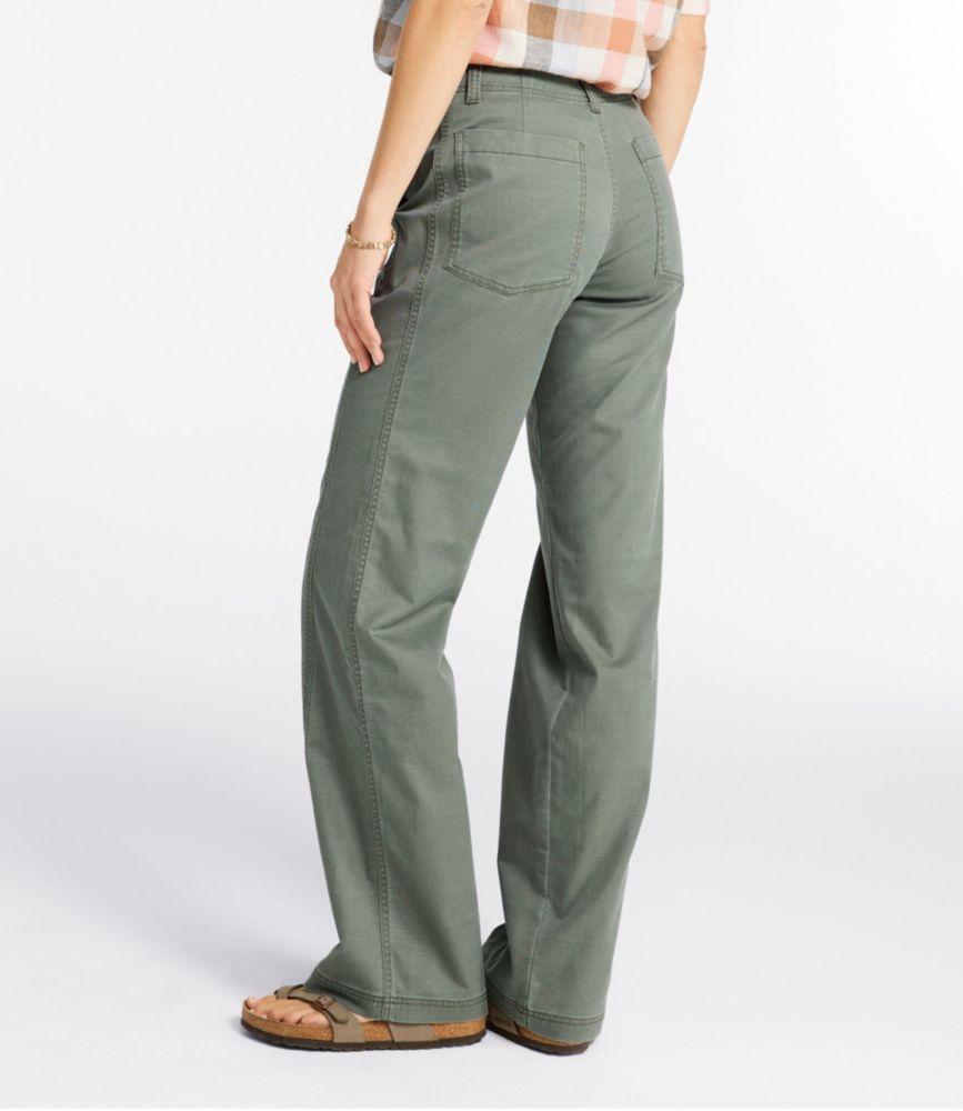 
                            
                                
                                    
                                
                            Women's Signature Cotton/TENCEL Utility Pants, High-Rise Wide-Leg
                         Product Image