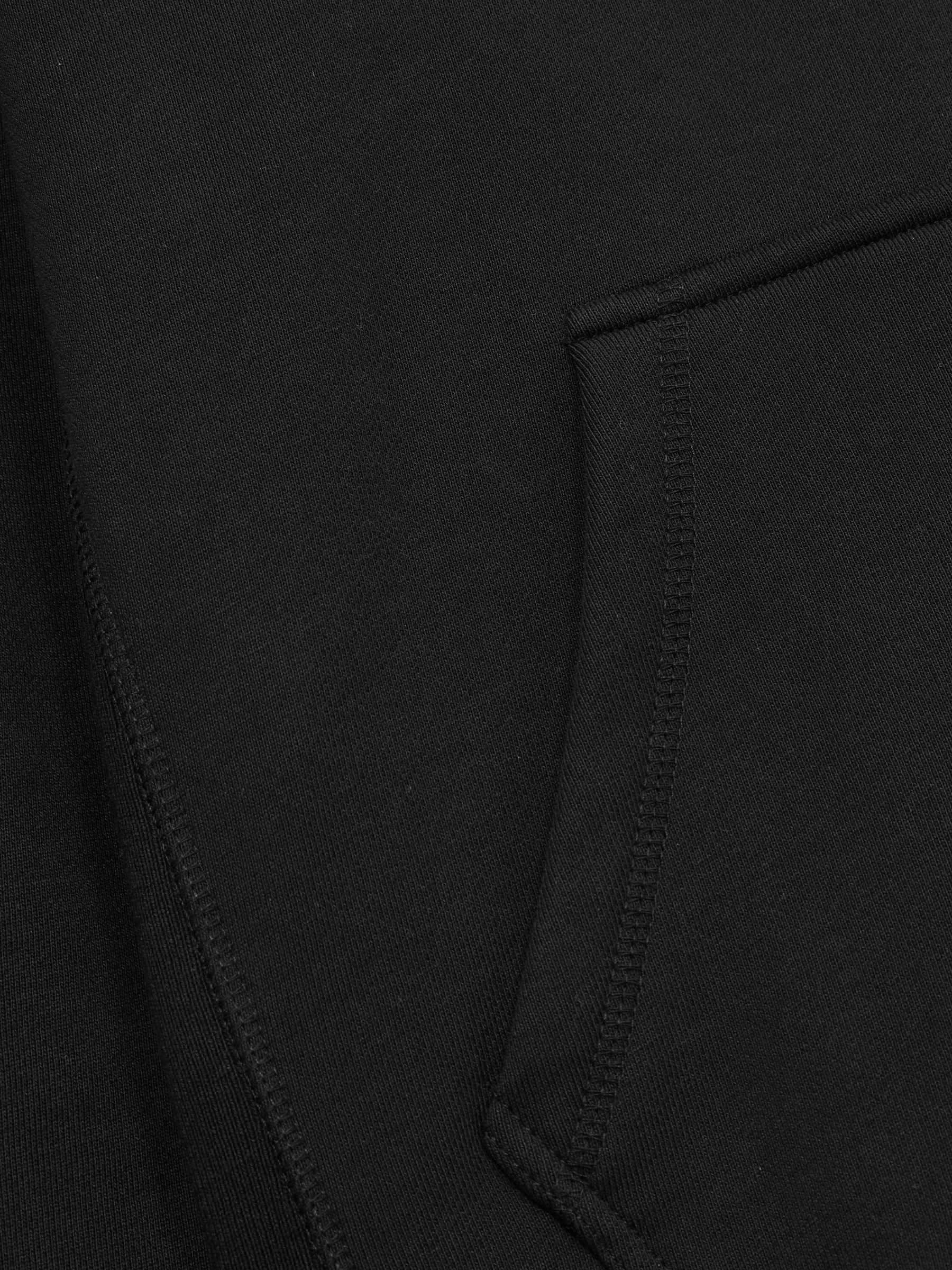 Cotton Fleece-Back Hoodie in Black Product Image