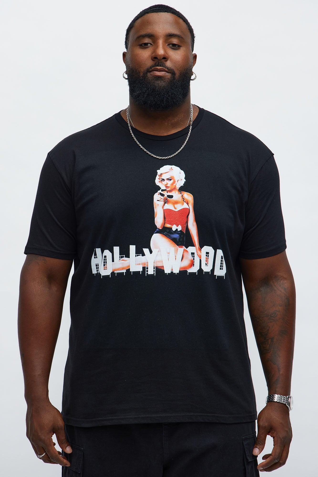 Hollywood Pin-Up Short Sleeve Tee - Black Male Product Image