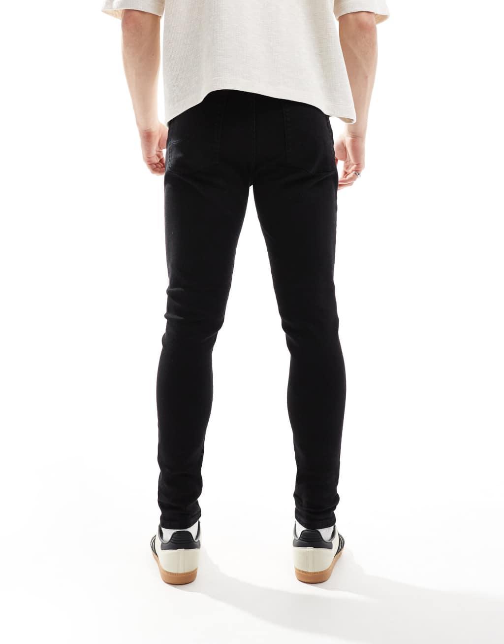 Jack & Jones Glenn slim tapered jeans in black Product Image