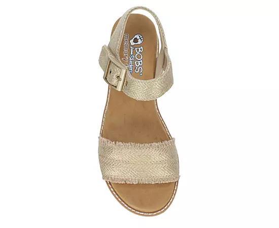 Skechers Womens Desert Kiss- Gold Crush Low Wedge Sandal Product Image