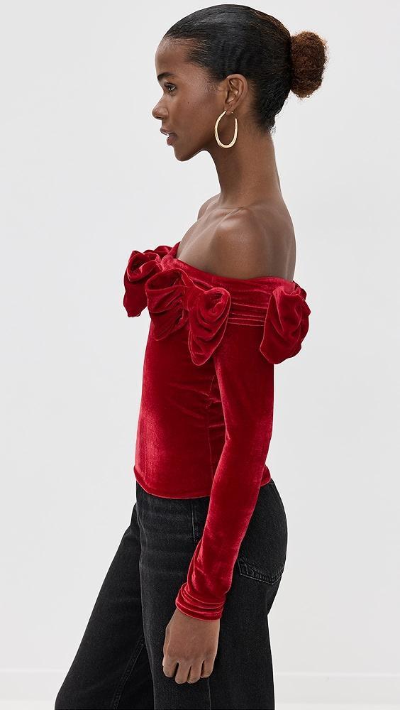 By Efrain Mogollon Lacitos Velvet Top | Shopbop Product Image