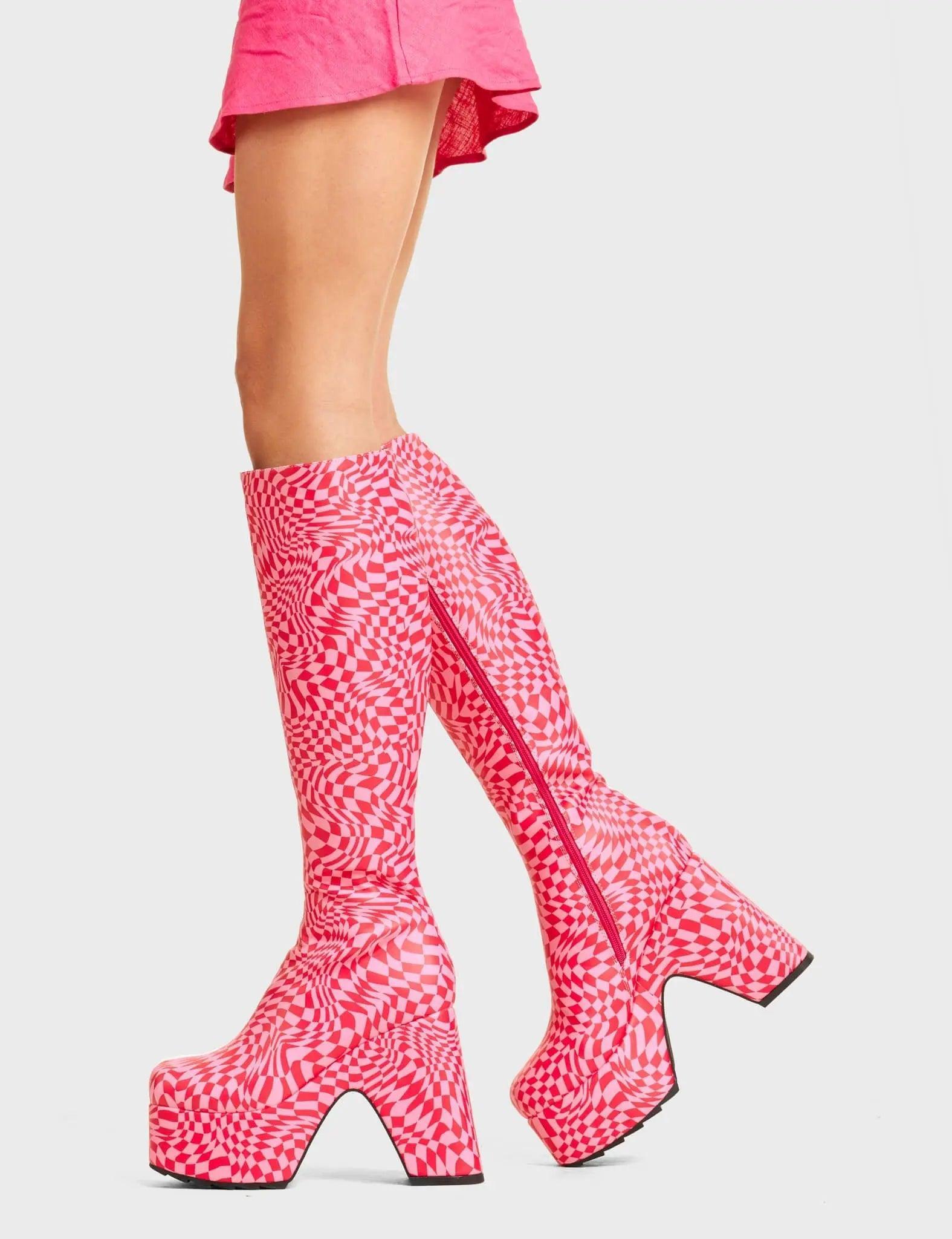 Willpower Platform Knee High Boots Product Image