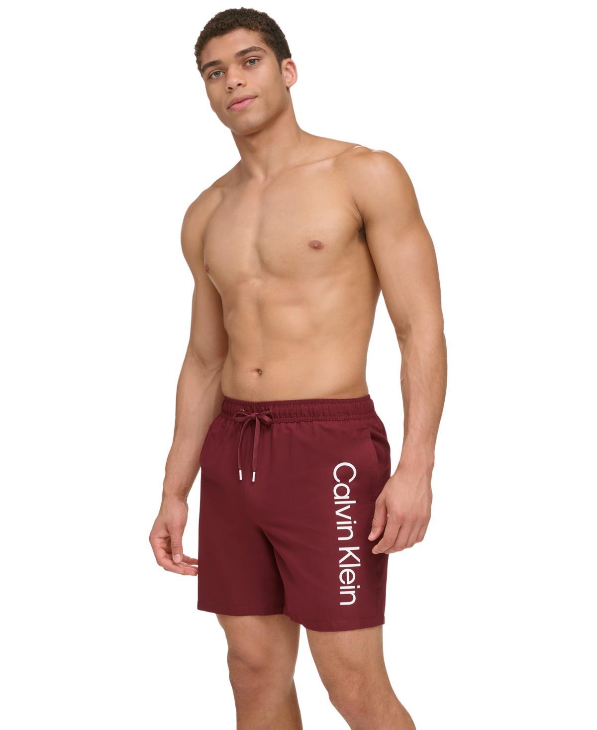 Calvin Klein Mens Core Logo-Print 7 Volley Swim Trunks, Created For Macys Product Image