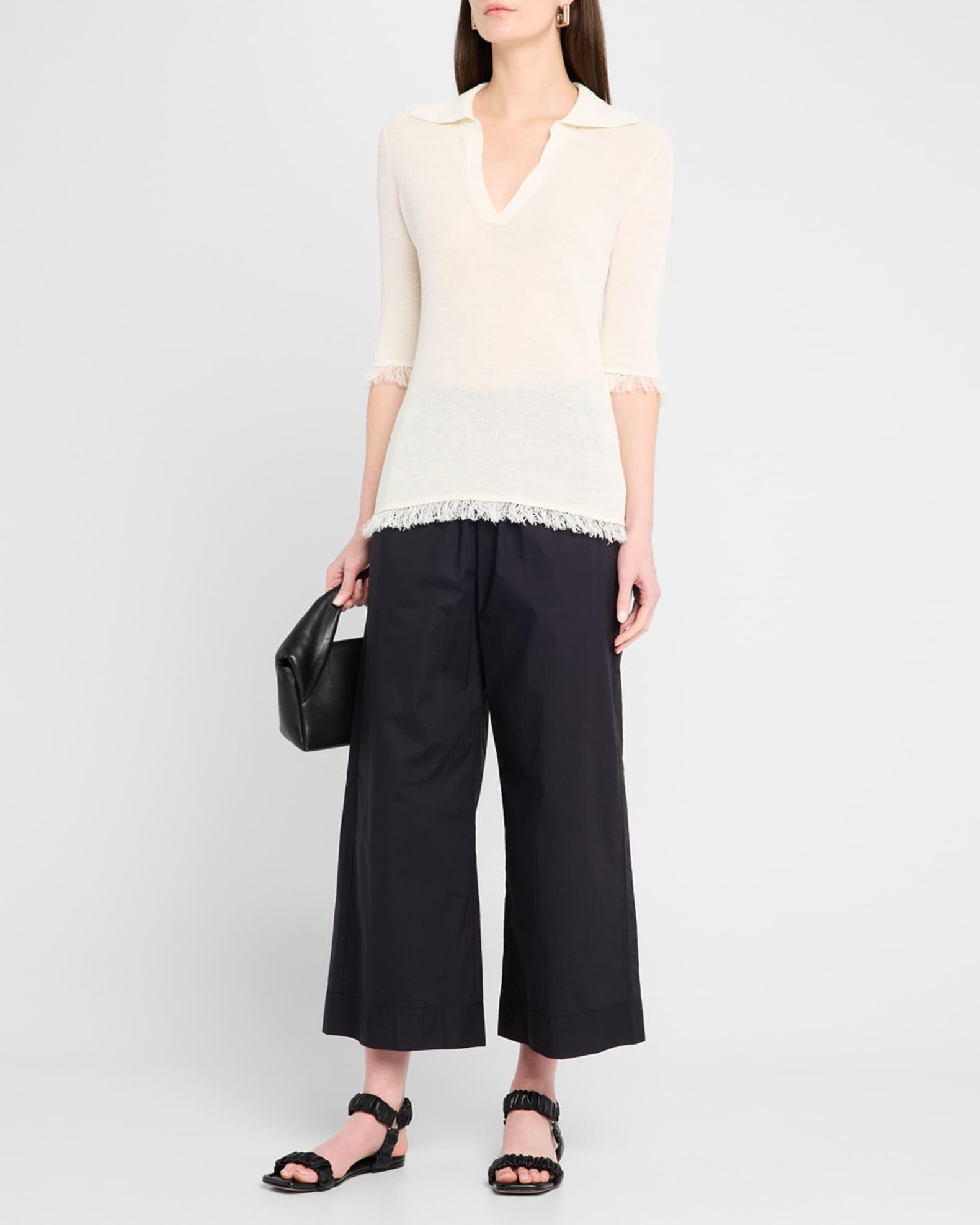 Dreelo Linen-Blend Fringed Top Product Image