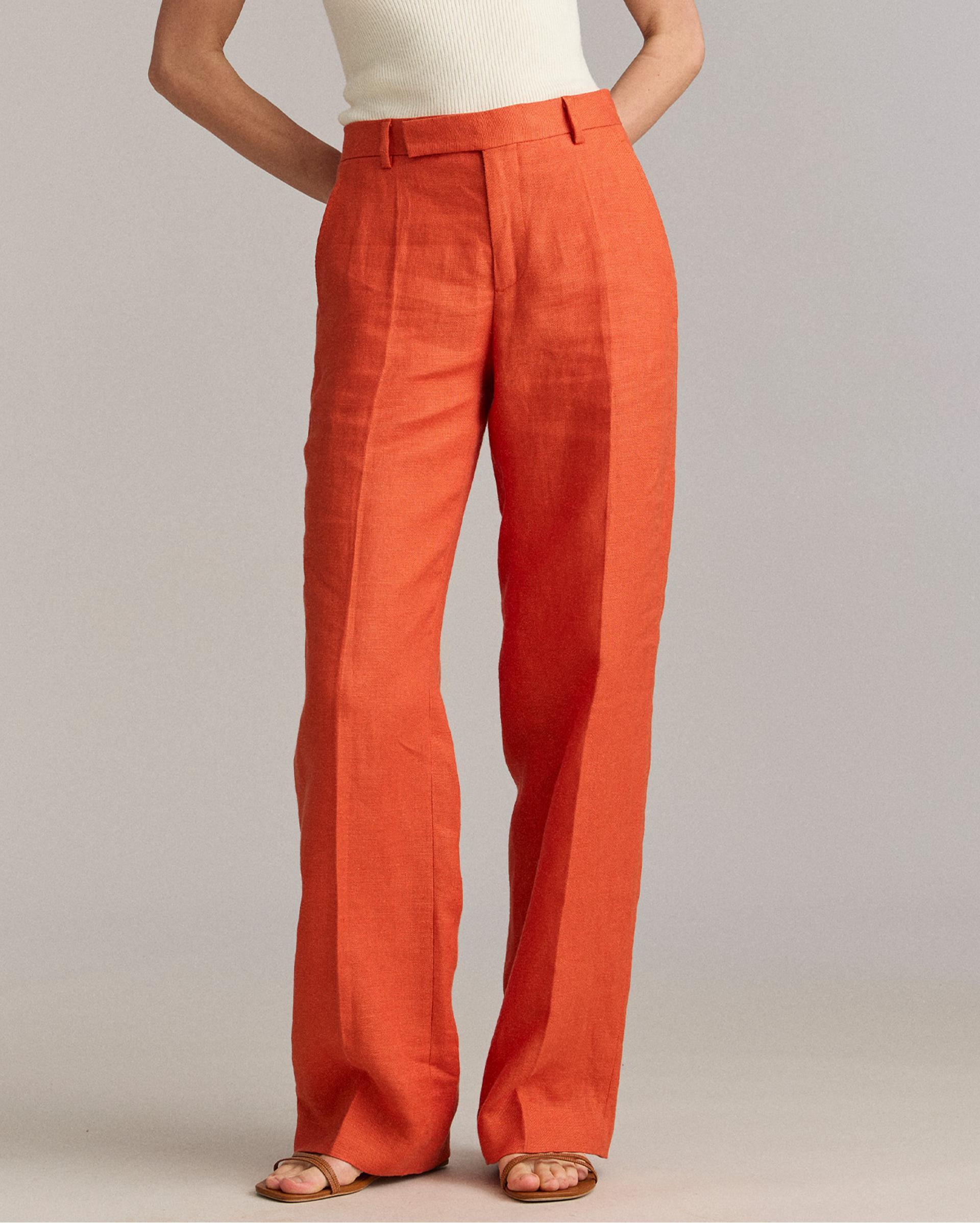 Wide Leg Flat Front Trouser -  Product Image