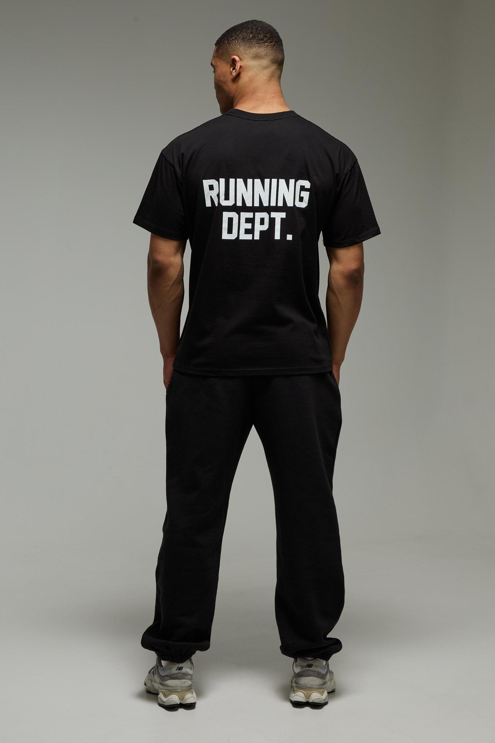 MAN Active Running Dept Oversized T-Shirt | boohooMAN USA Product Image