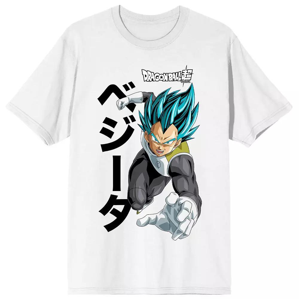 Men's Dragon Ball Vegeta Graphic Tee, Size: XL, White Product Image
