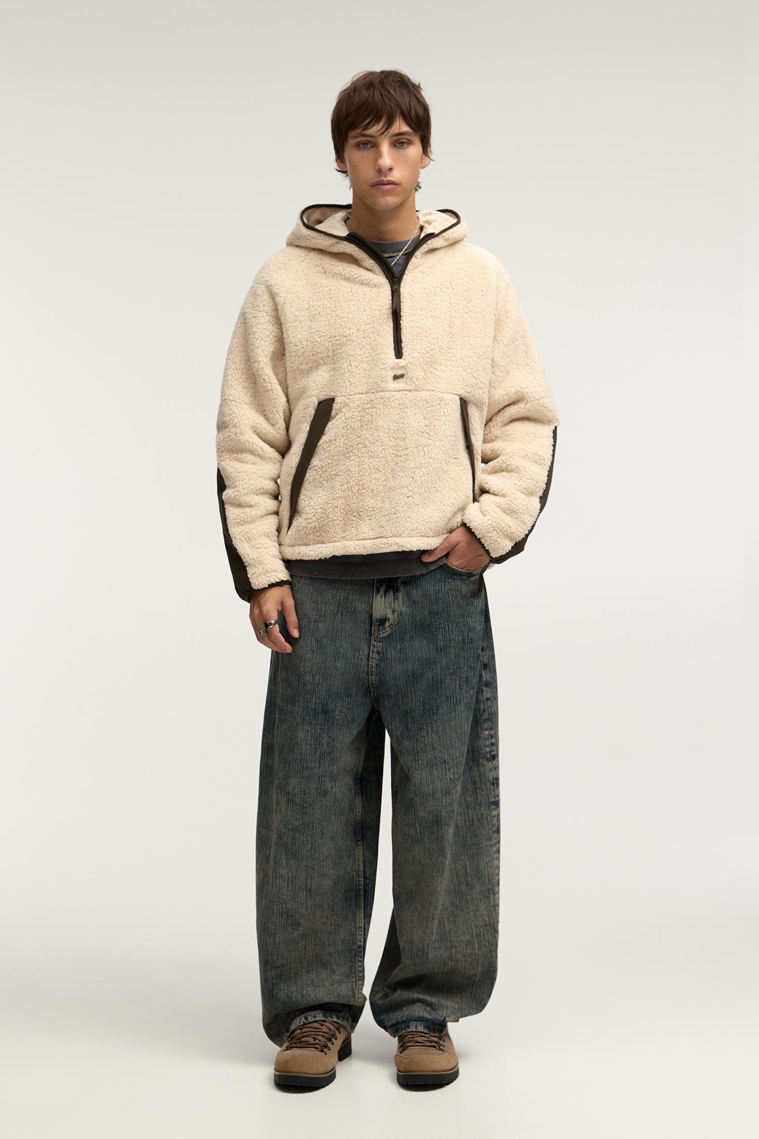 Hooded teddy jacket Product Image