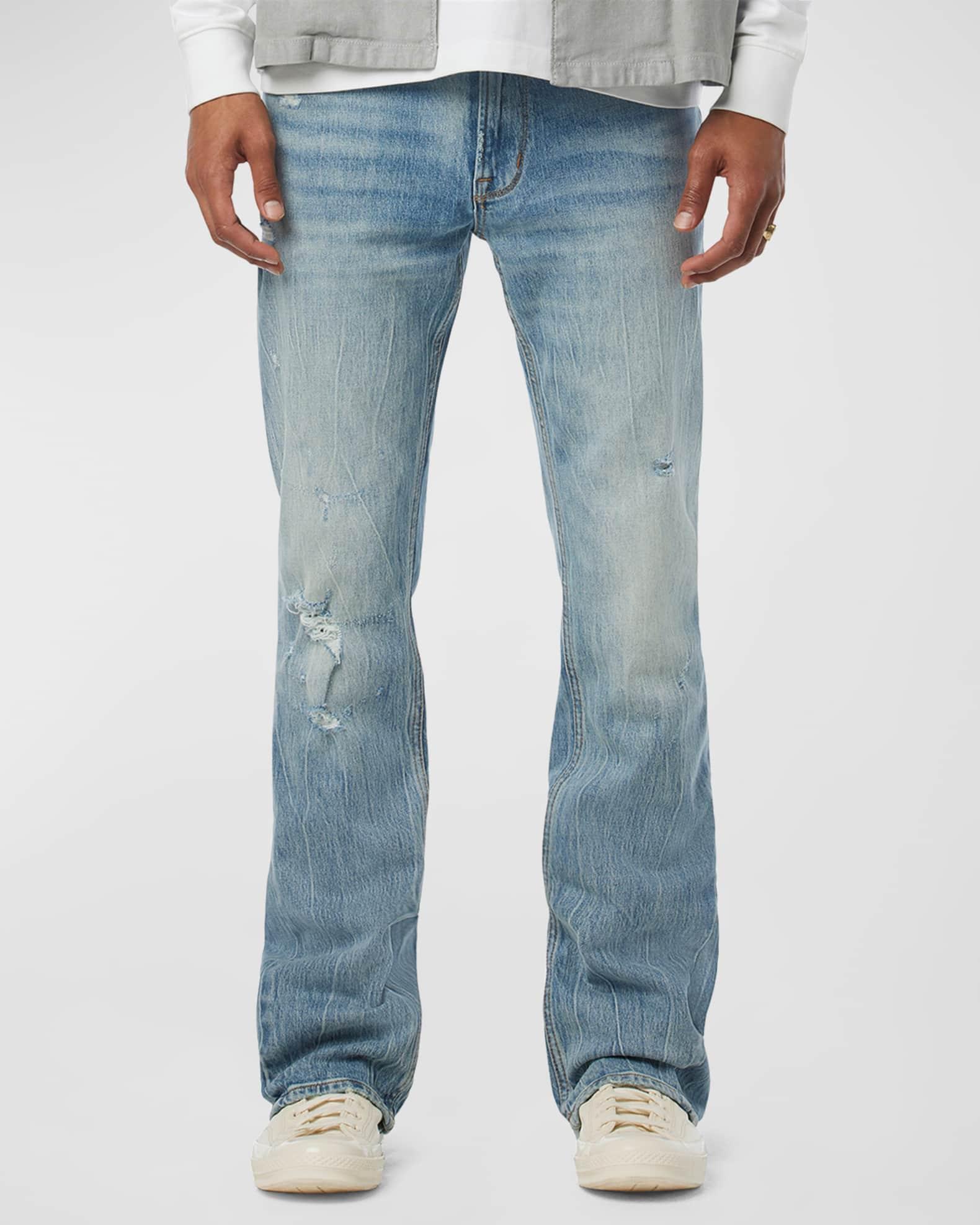 Mens Walker Distressed Stretch Flare Jeans Product Image