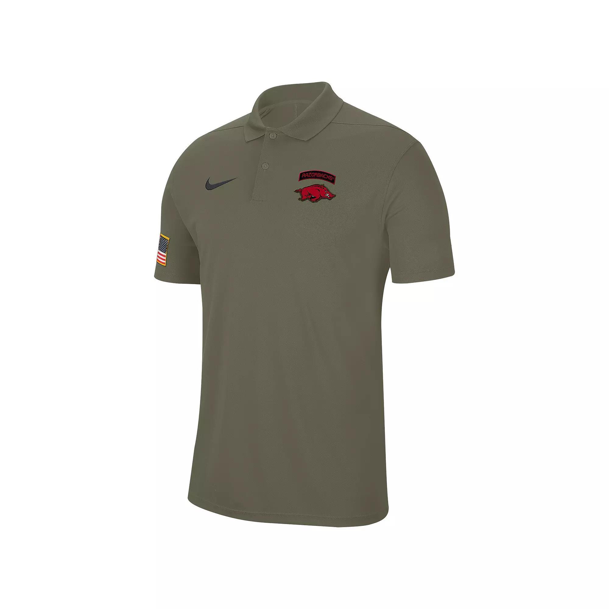 Men's Nike Olive Arkansas Razorbacks Military Appreciation Tour Performance Polo,  Product Image